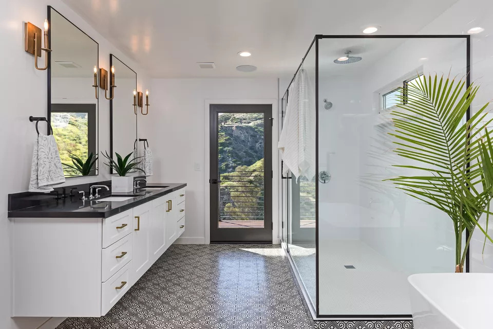 Custom Framed Shower Enclosure